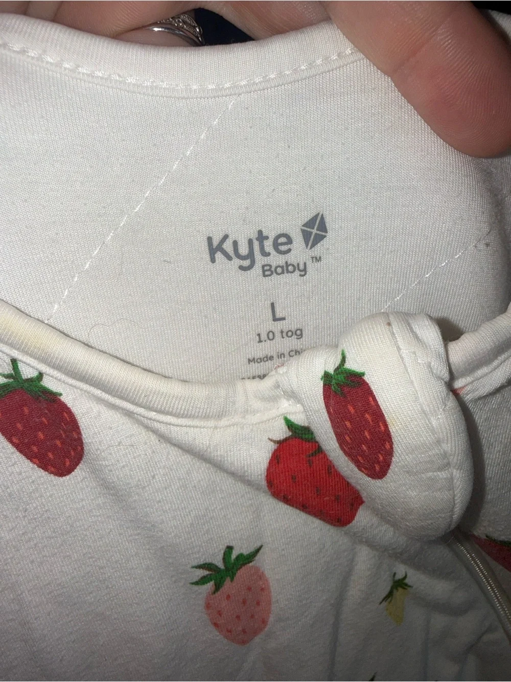 Kyte Baby Bamboo Strawberry Sleep Sack Size Large 1.0 Tog